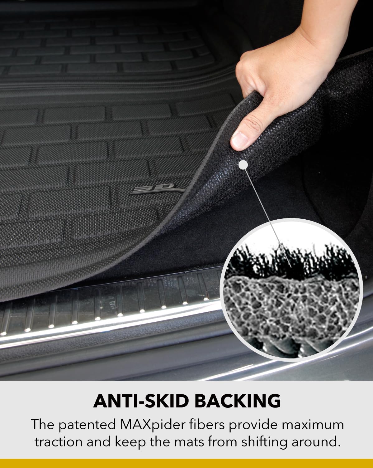 3D MAXpider KAGU Custom Fit Cargo Liner (BLACK) Compatible with DODGE CHALLENGER 2011-2023