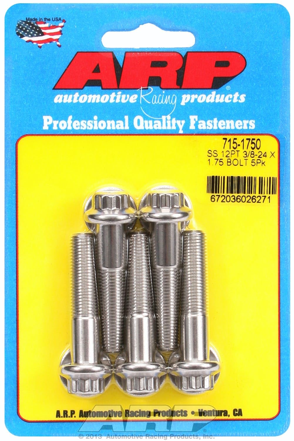 Hex Bolt, ARP (715-1750) Stainless Steel