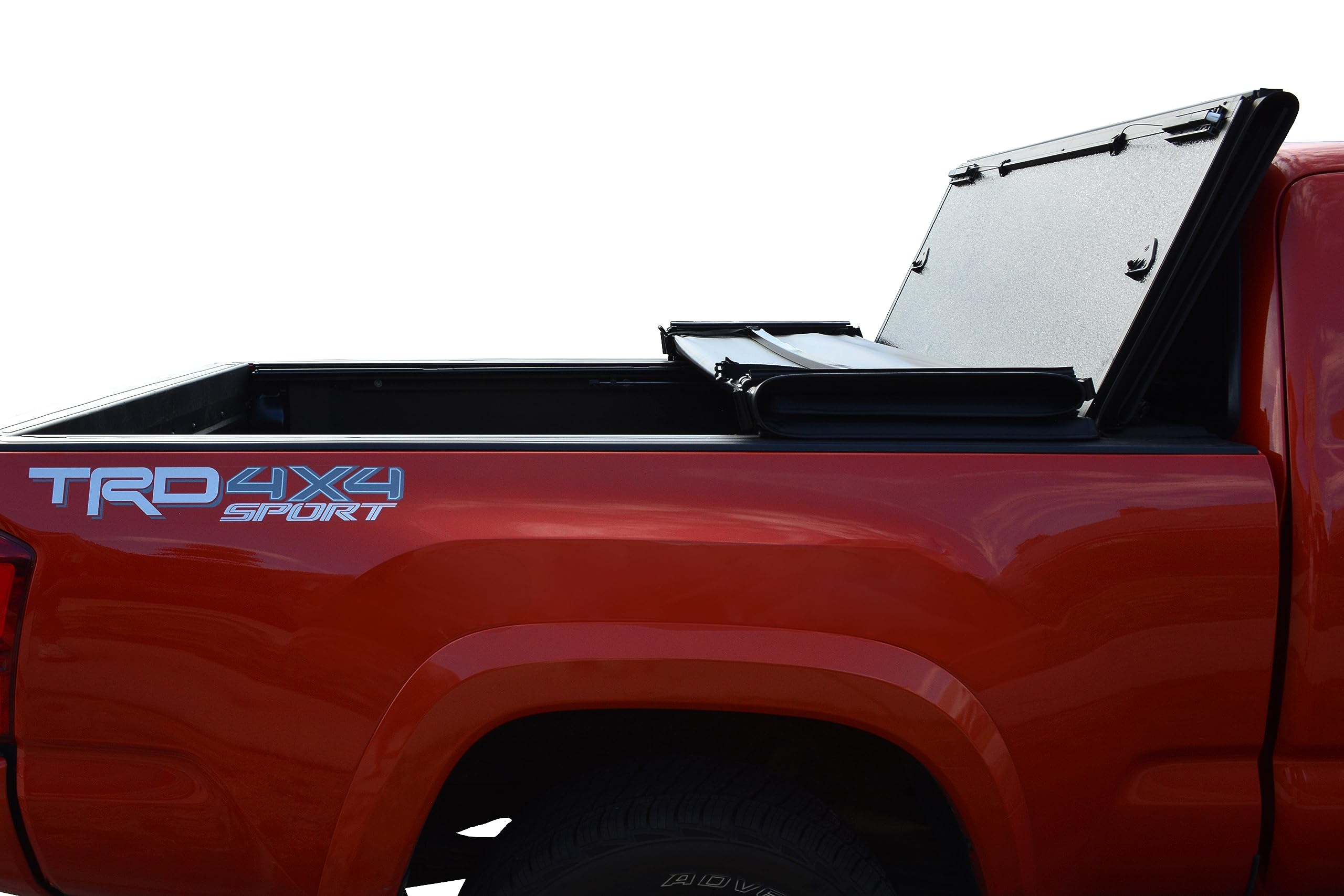 Premier Black Horse Soft Trifold Truck Bed Tonneau Cover Compatible with 2014-2023 Toyota Tundra 5.7ft Bed-PRS-TO10