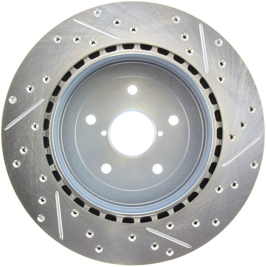 StopTech 227.47023R Brake Rotor Select Sport Drilled and Slotted; Rear Right