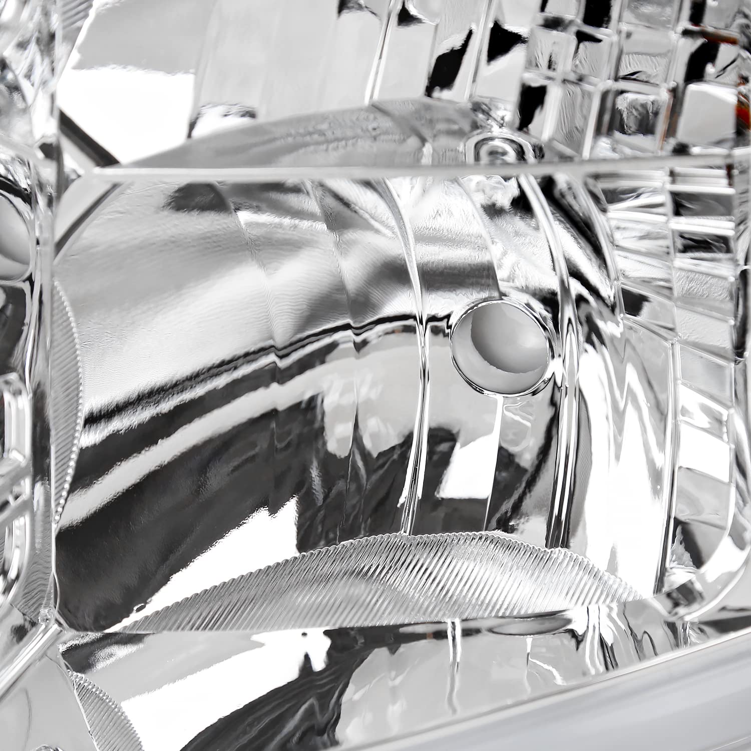Chrome Headlights SPEC-D TUNING w/LED Strip Compatible with 2007-2013 Chevy Silverado 1500/2500HD/3500HD, Left + Right Pair Headlamp Assembly