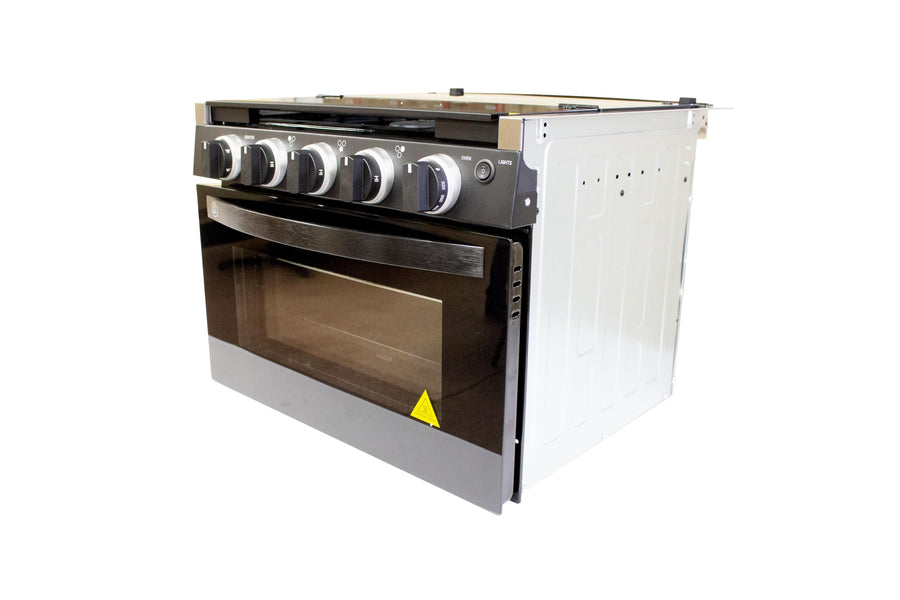 17" CL Coach 520RV17BB 3-Burner LP Gas Range - Black