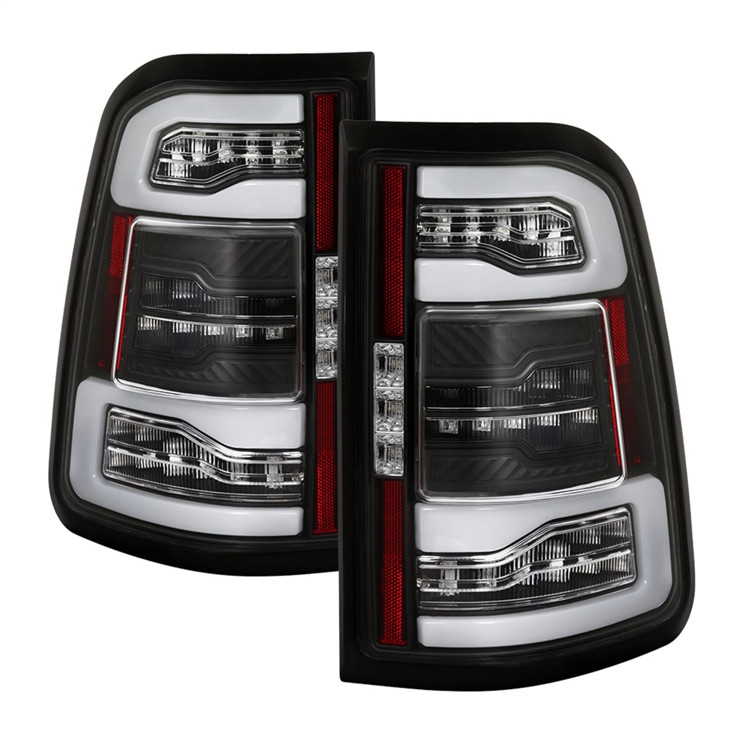 Euro Style Spyder Tail Lights (ALT-YD-DR19HAL-SEQ-BK)