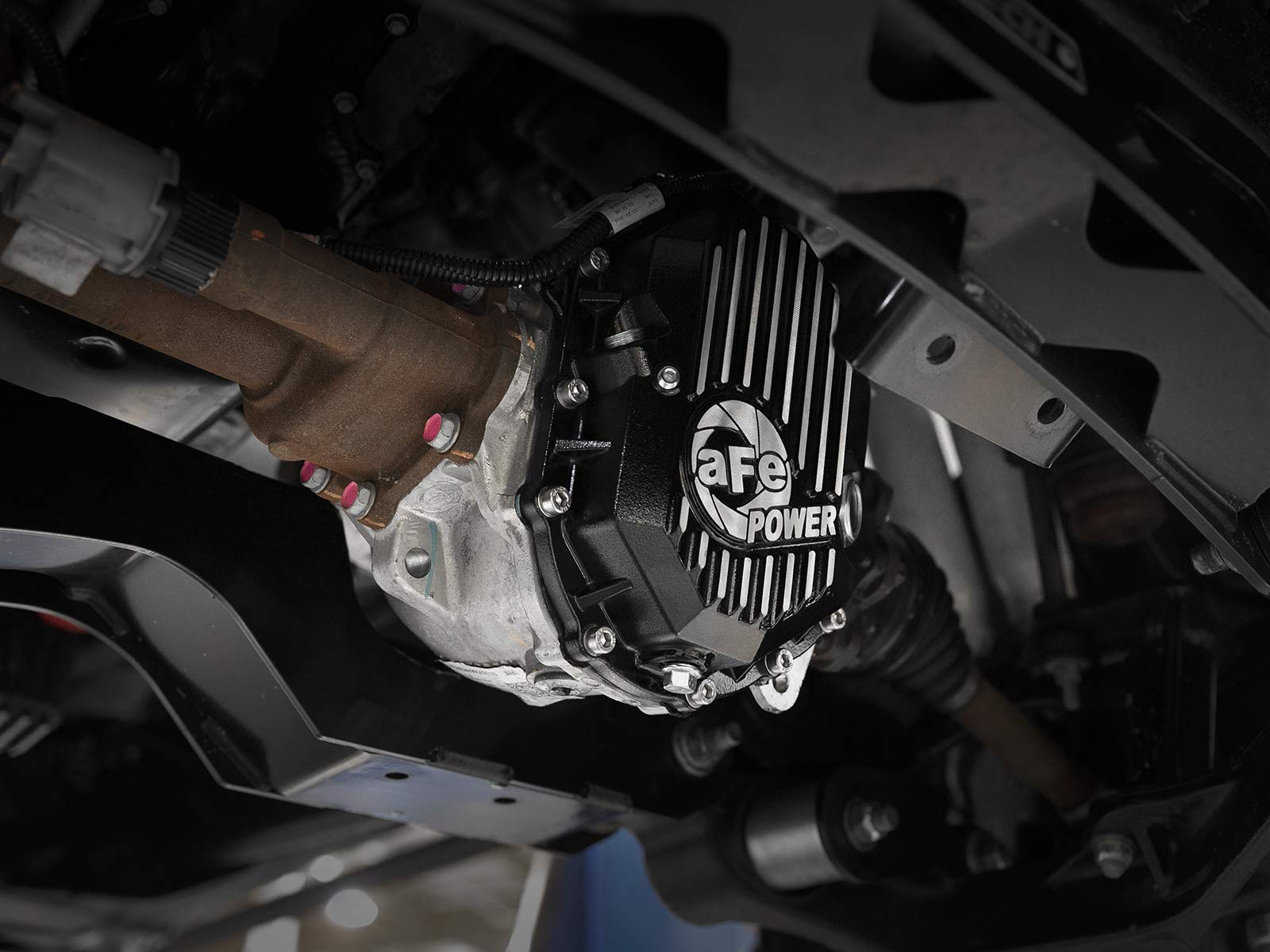 aFe POWER Front Differential Cover Pro Series Black w/Machined Fins - #46-71050B - GM 2500/3500 11-20 V8-6.0L/6.6L (AAM 9.25)