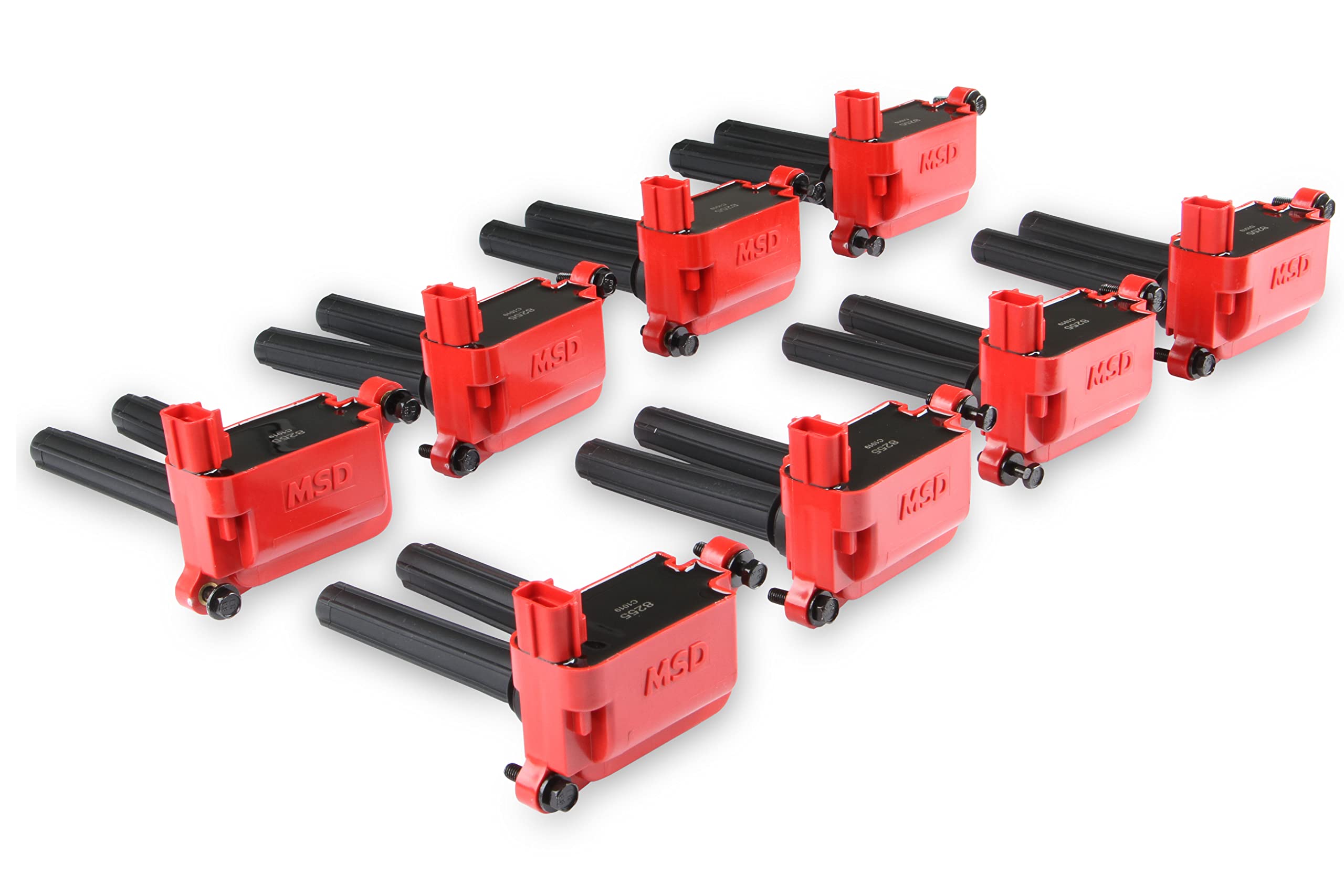 82558 MSD Ignition Coils 2005-2020 Hemi 5.7L/6.1L/6.2L/6.4L engines, Red, 8-Pack