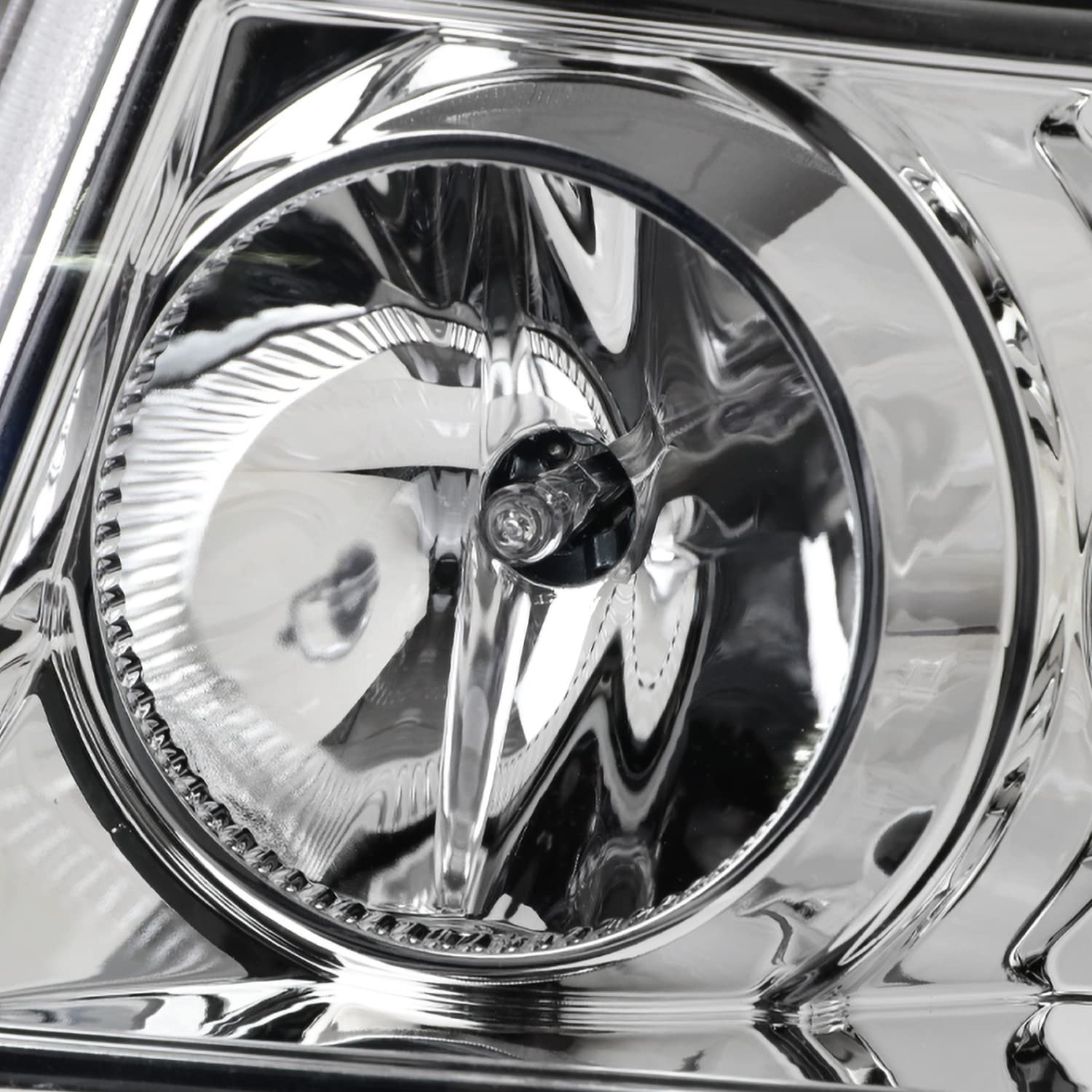 Chrome Projector Headlights w/LED Strip and LED Turn Signal SPEC-D TUNING Compatible with 2001-2011 Ford Ranger, Left + Right Pair Headlamps Assembly