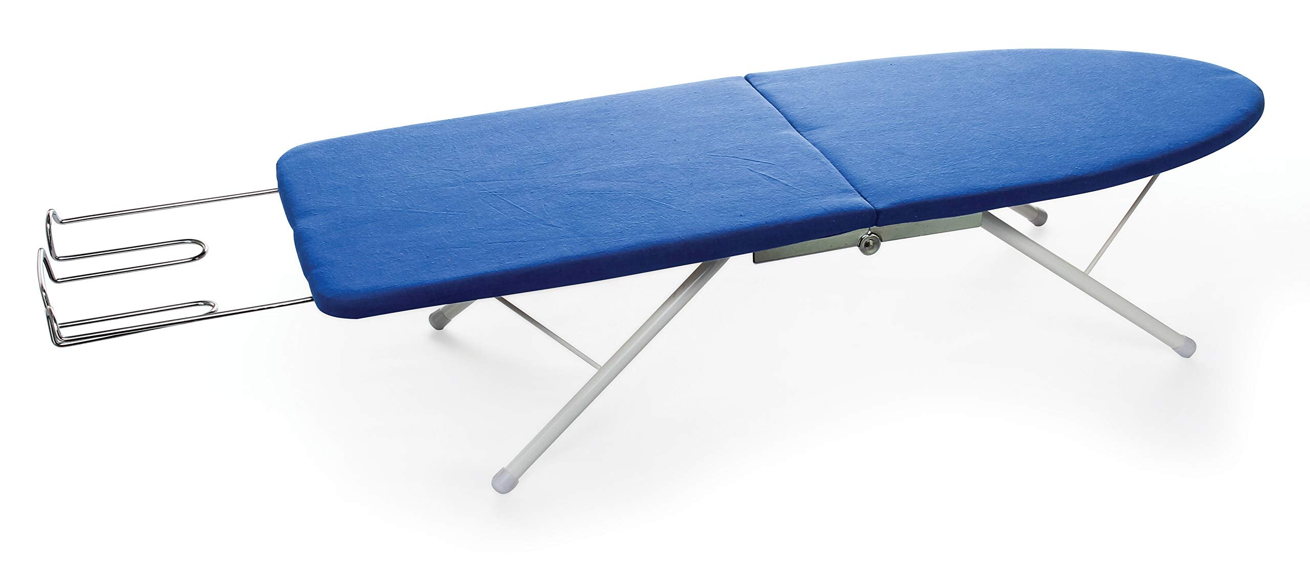 Folding Camco Ironing Board- Folds Easily for Convenient Storage After Each Use Perfect for Traveling, RVs and Campers- (43904), Blue and White