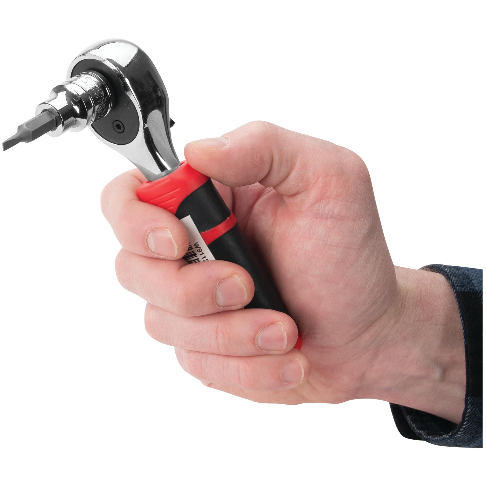 Dual Drive Performance Tool W9113 Stubby Ratchet with Comfort Grip, 72-Tooth Gear for Tight Spaces, 1/4-Inch and 3/8-Inch Drive Head