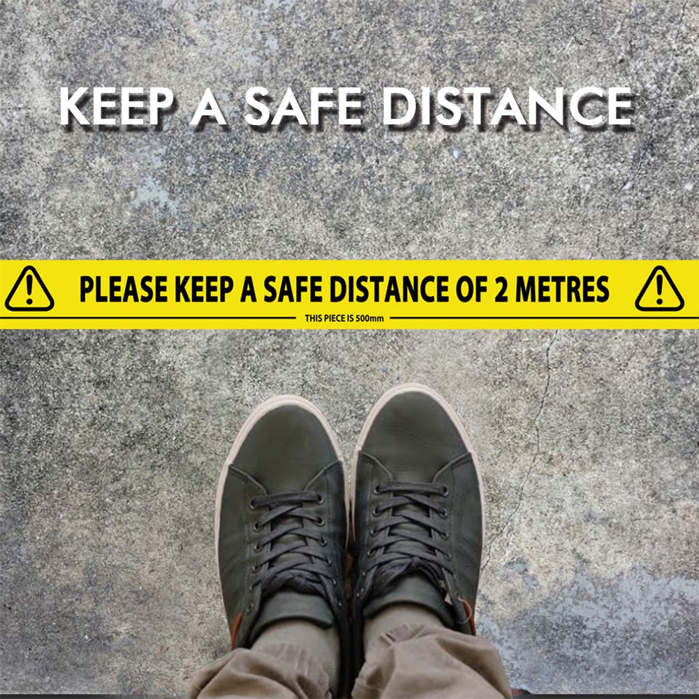 2m Metre Apart ompait Social Safe Distancing Floor Tape,Safety Tape