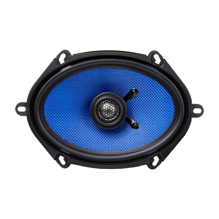 Hifonics Classic Colossus HCC5768CX 5x7/6x8 Inch Car Speakers - 2-Way Coaxial Design with Aluminum Dome Tweeters, 125W Peak Power & Butyl Rubber Surrounds