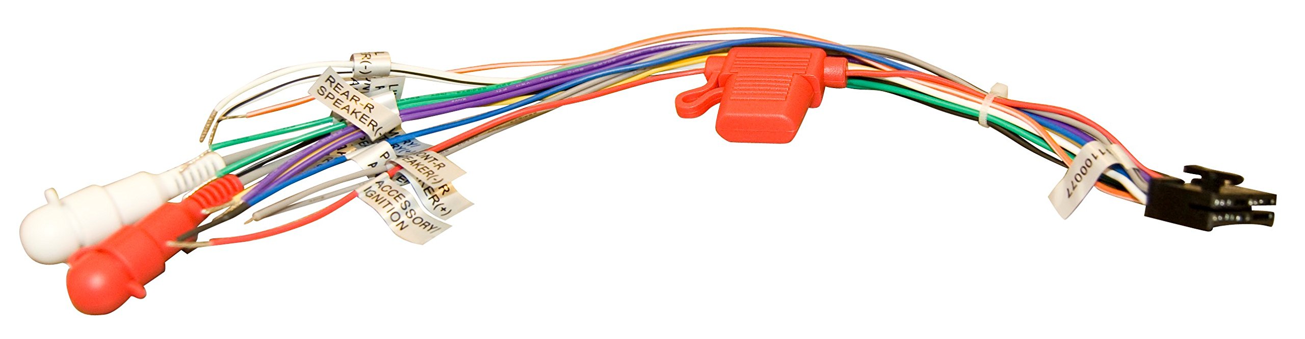 3-wire Jensen 31100077 Power Harness, For use with the Jensen VR209 and VR209TP Stereos, Speaker Wiring Included