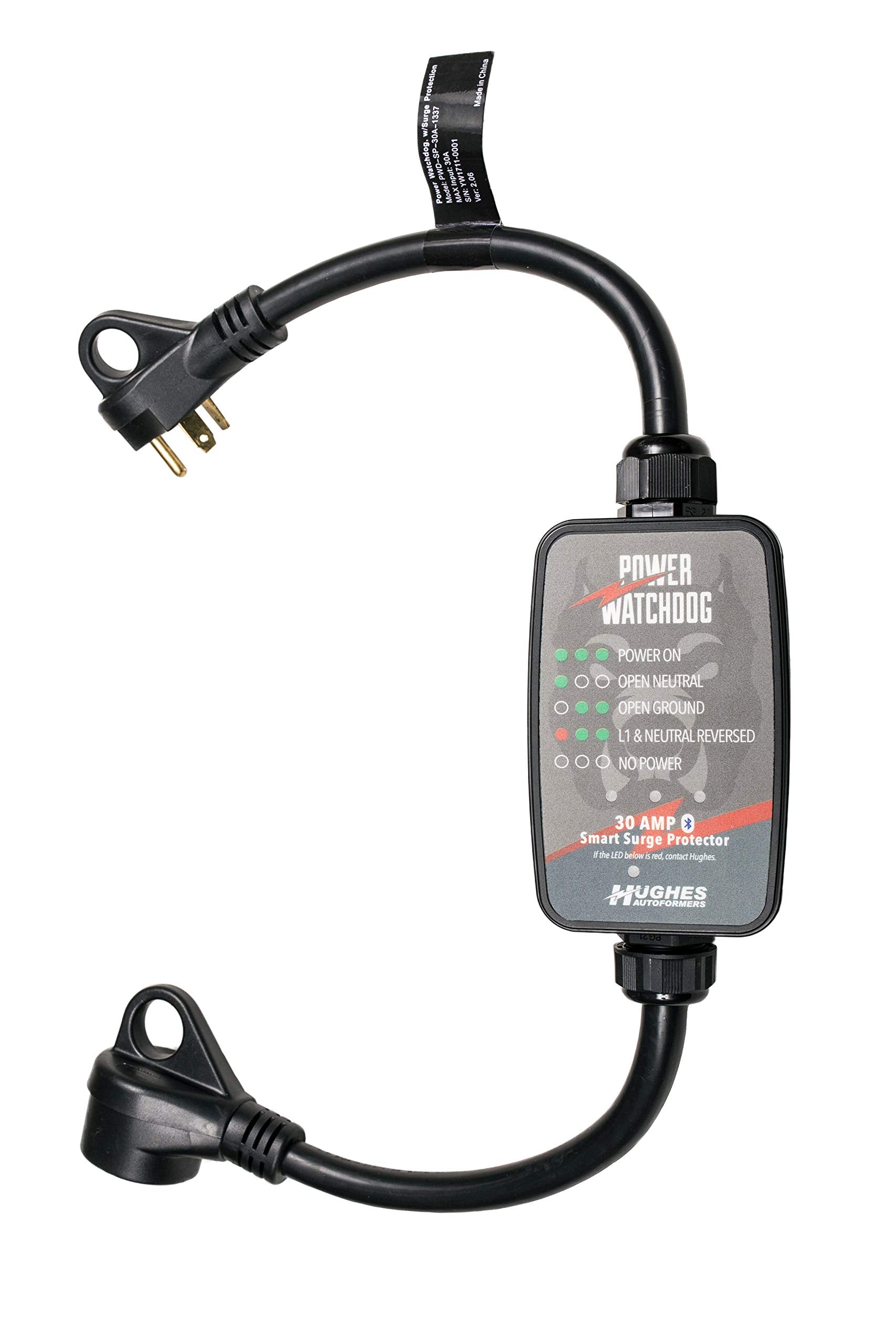Bluetooth Power Watchdog PWD30, Surge Protector, 30 Amp, Portable, 14 Inch