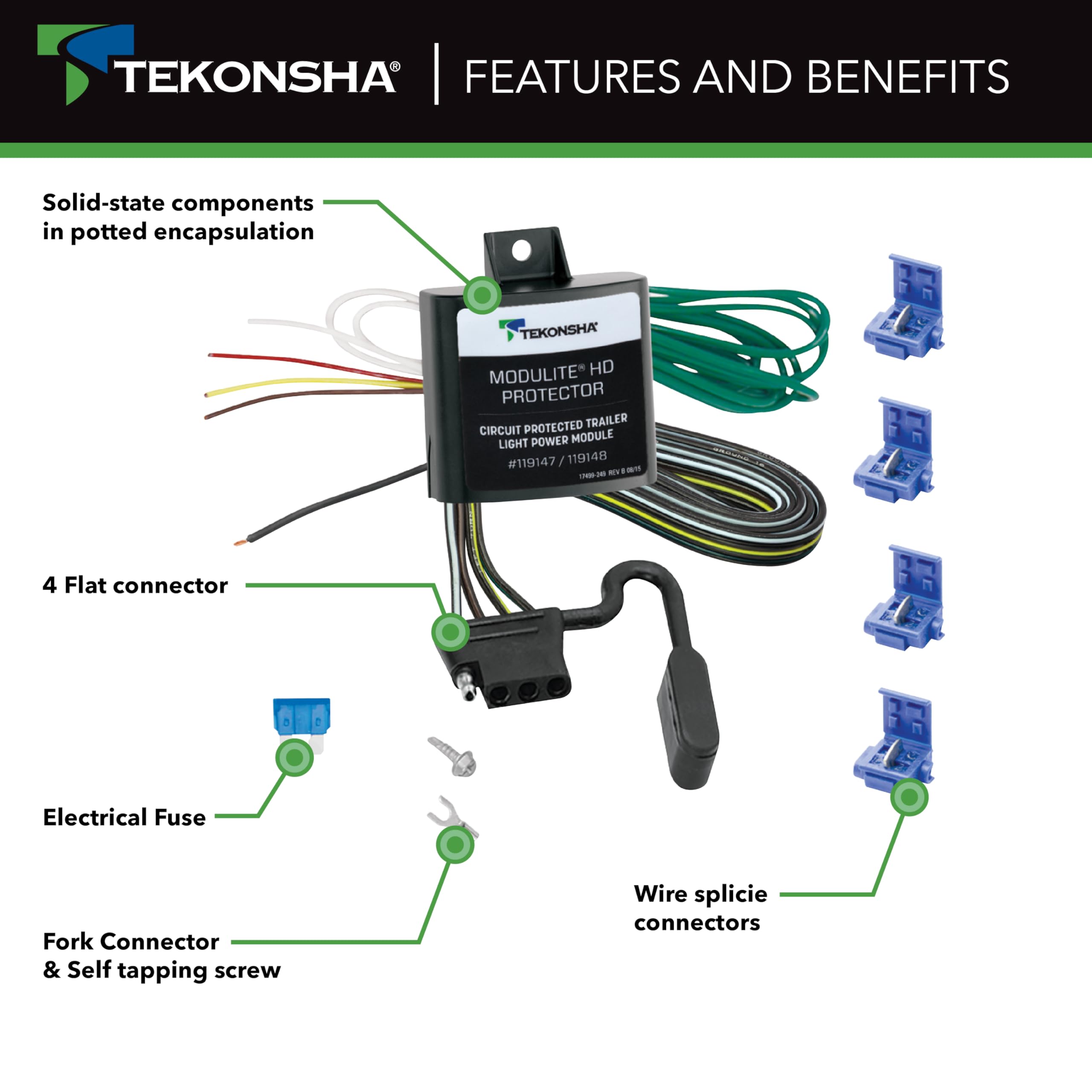 Tekonsha ModuLite HD Protector 119147 Trailer Light Power Module