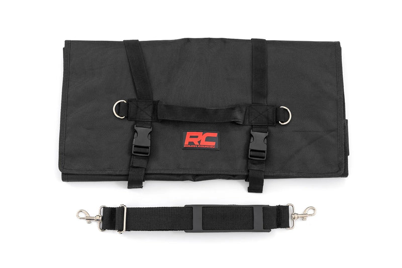 Rough Country Tool Bag Easy Roll-up for UTV and Off Road Vehicles - Water Resistant, 35 Tool Slots, 38" x 18.5"