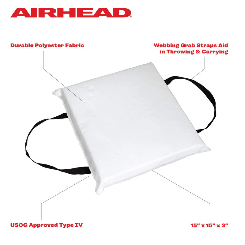 Type IV Airhead Throwable Cushion, White