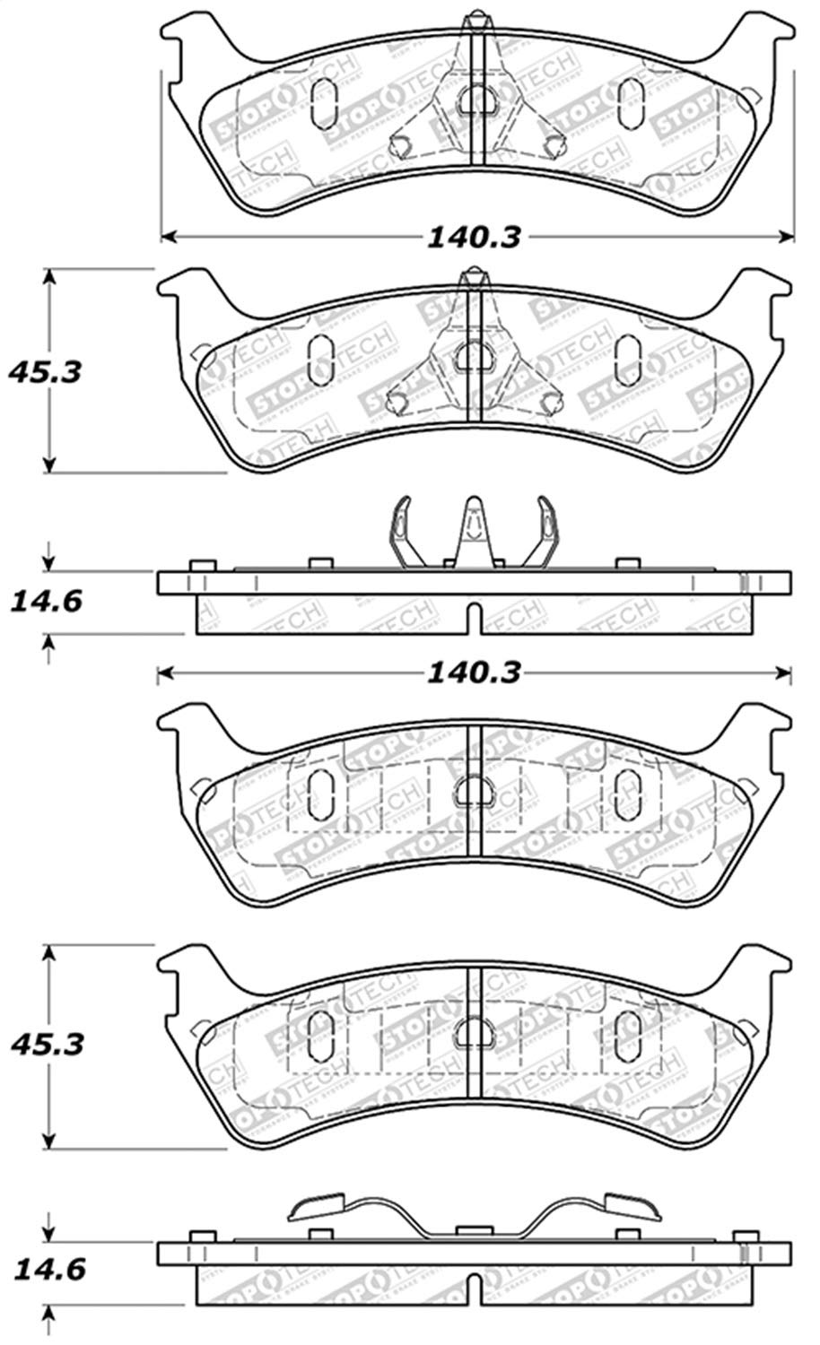 Street Select StopTech Brake Pads 305.06670