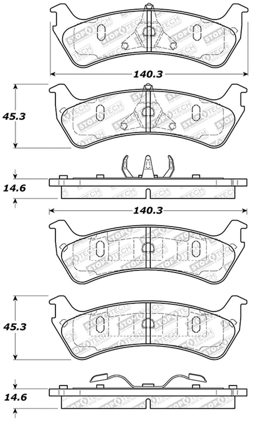 Street Select StopTech Brake Pads 305.06670