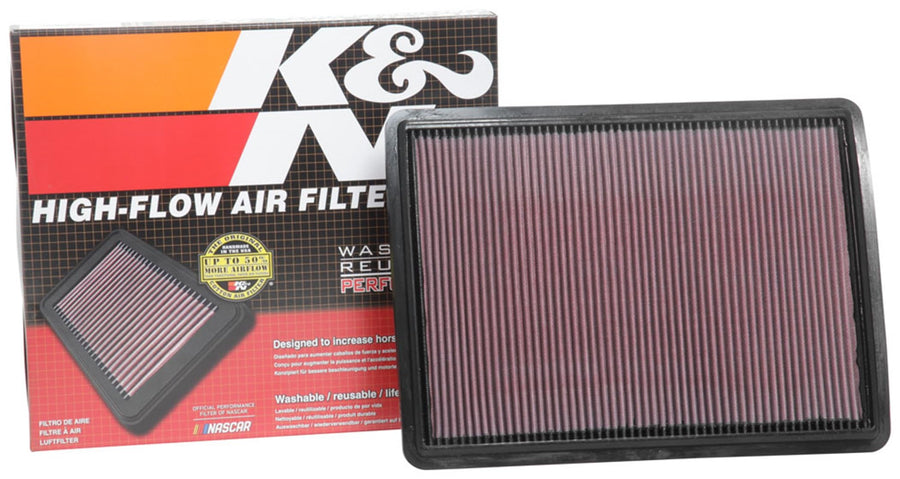 K&N Engine Air Filter: Replacement Car Air Filter, Washable, Clean Every 75,000 Miles, Reusable, Premium: Compatible with 2016-2019 HYUNDAI/KIA (Ioniq, Niro), 33-3077