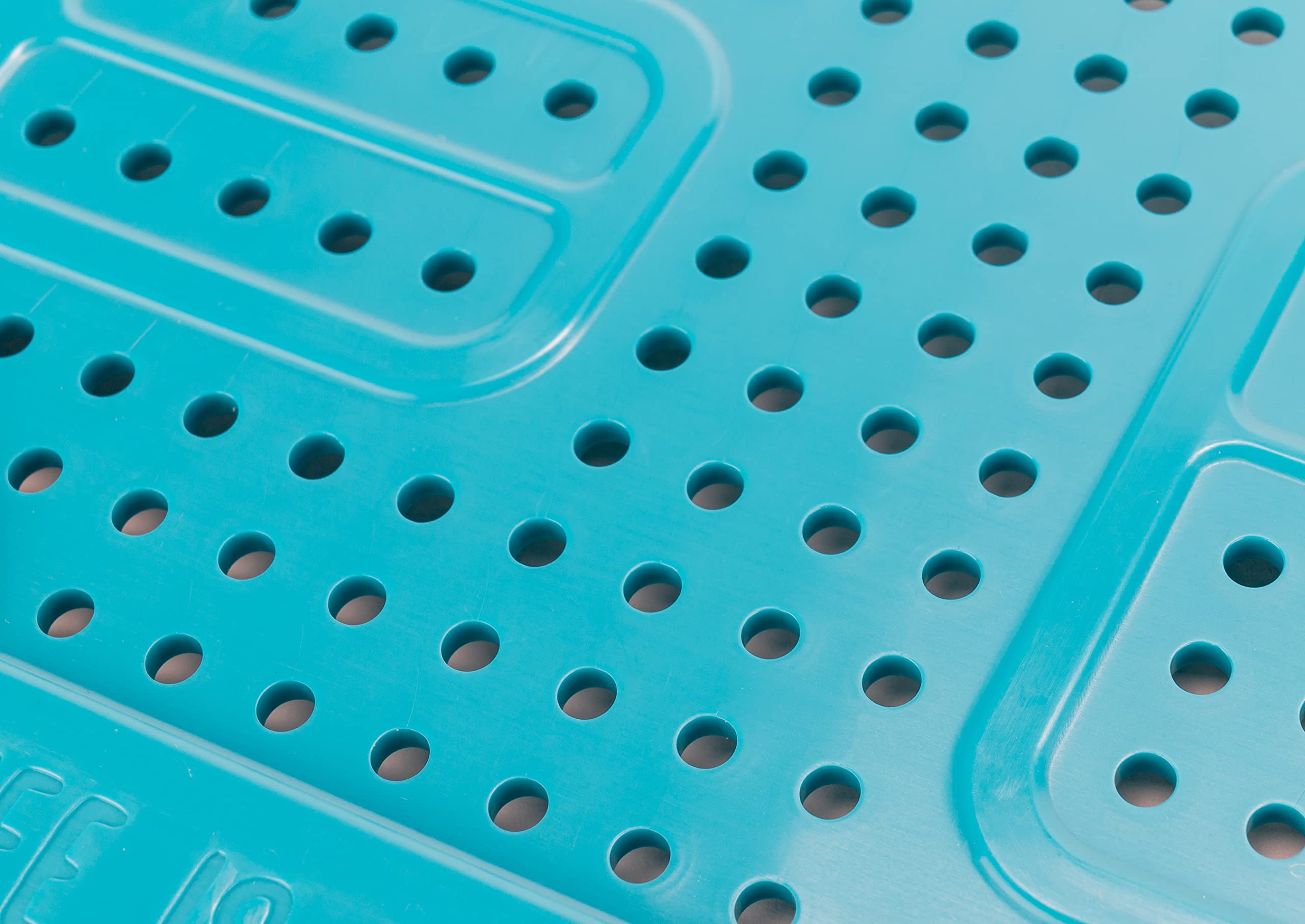 RV-Shaped Pot Drainer Camco Life is Better at The Campsite | Features a Handle for Safe and Easy Draining, an Easy-to-Clean Durable Teal Design, and is Dishwasher Safe (53385)