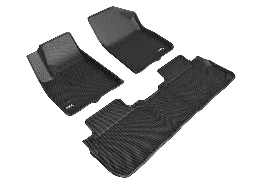 Kagu 3D MAXpider Custom Fit Floor Mat (Black) for 2017-2022 GMC Acadia 5-Seats - 1ST Row 2ND Row