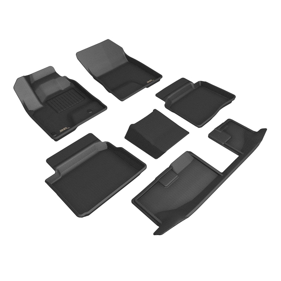 3D MAXpider Kagu Custom Fit Floor Mat (Black) Compatible with Mitsubishi Outlander Phev 2022-2026 - Full Set