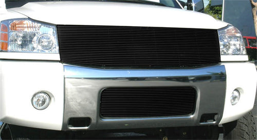 Nissan Titan and Armada T-Rex Grilles Billet Grille Insert - 1 Pc Replaces Grille Shell 22 Bars - All Black - Pt # 20780B