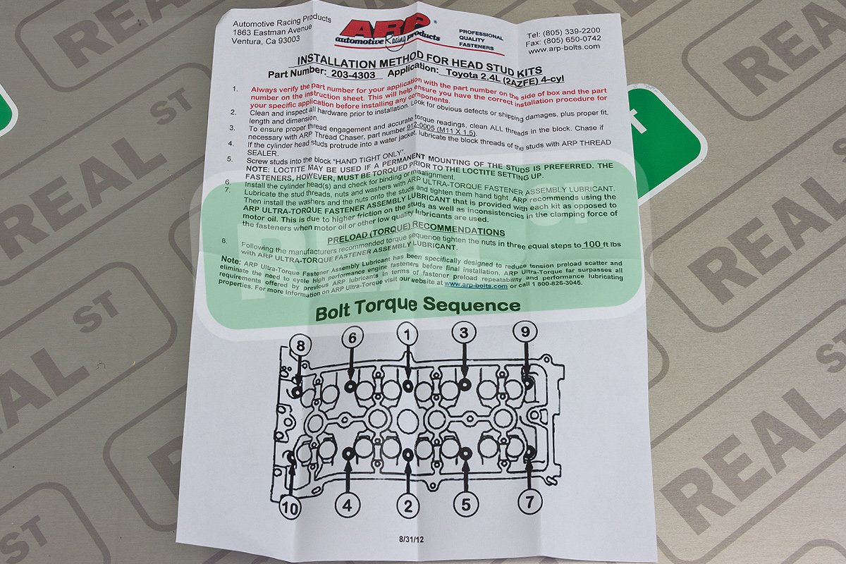 Cylinder Head ARP 203-4303 Stud Kit