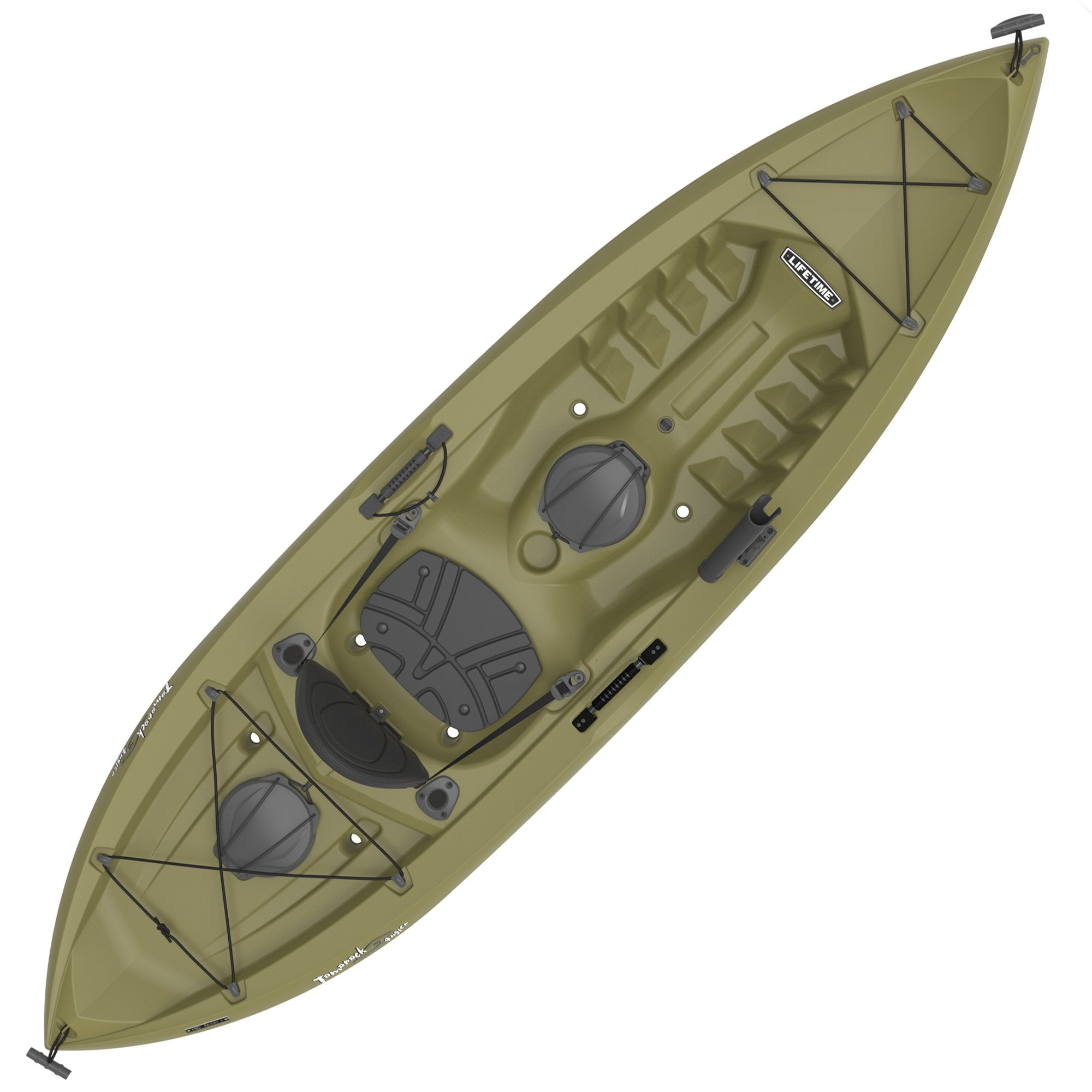 Tamarack Lifetime Angler Sit-On-Top Kayak, Olive, 120"