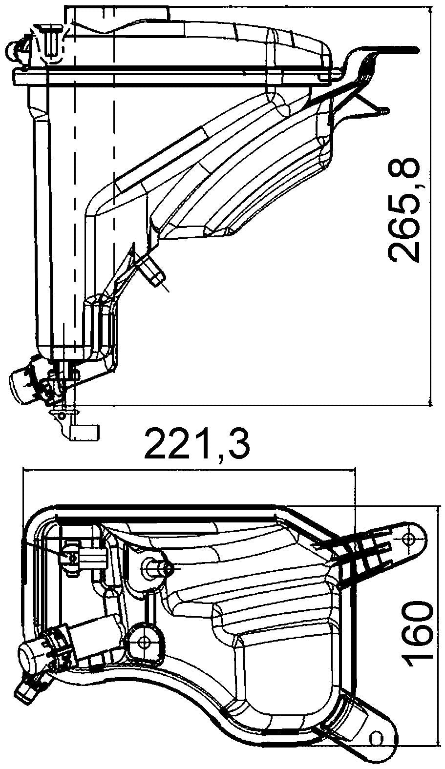 Behr MAHLE CRT 207 000S Engine Coolant Reservoir