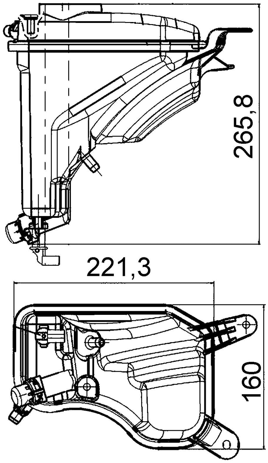 Behr MAHLE CRT 207 000S Engine Coolant Reservoir