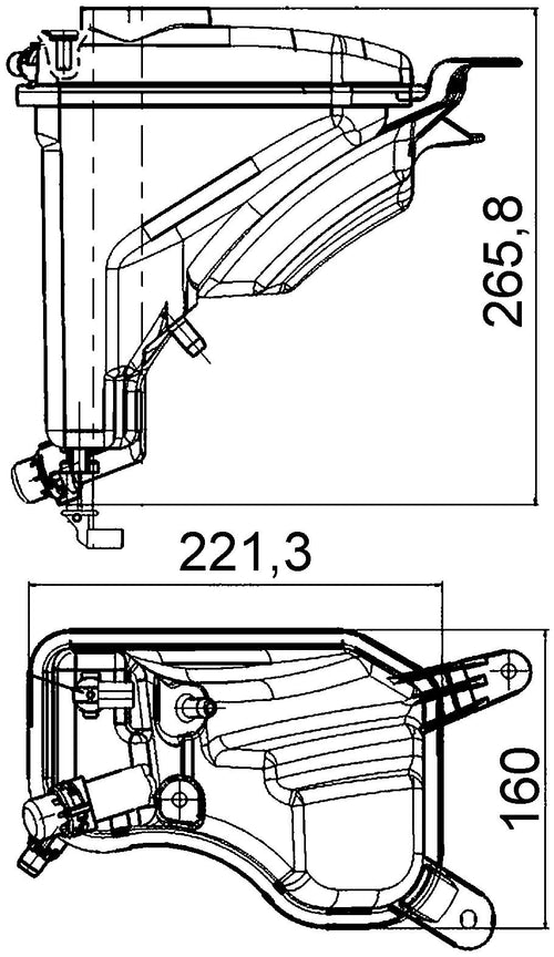 Behr MAHLE CRT 207 000S Engine Coolant Reservoir
