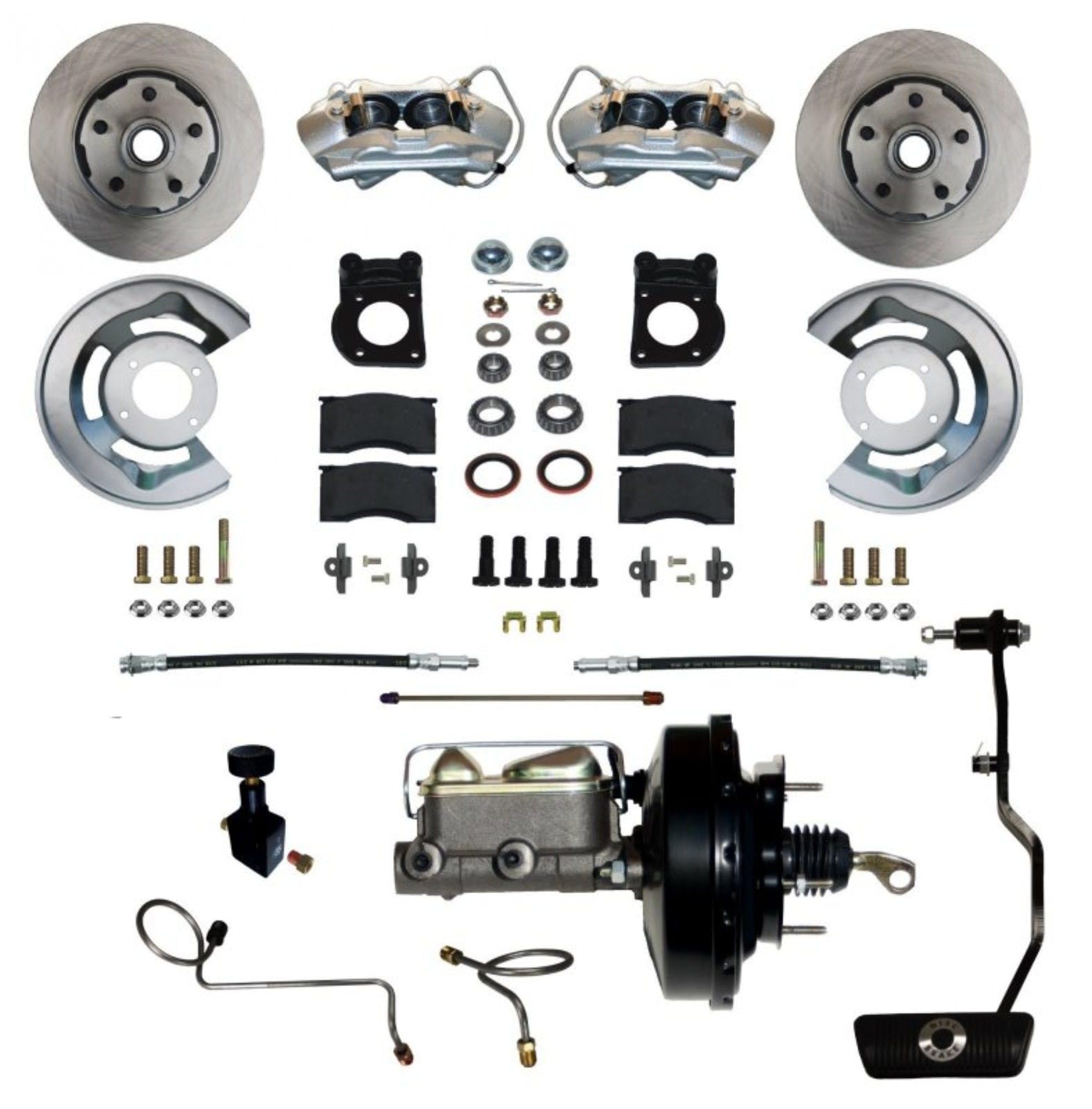 Power Disc Brake Conversion LEED BRAKES 70 Mustang With Automatic Transmission - 4Piston