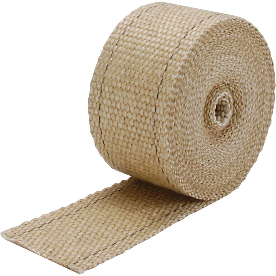 2" x 25' Glass Fiber Exhaust Heat Wrap - Design Engineering Heat Wrap for Exhaust Pipes, Pliable Exhaust Wrap Tape, Withstands 1800°F Direct Heat & 2500°F Intermittent Heat