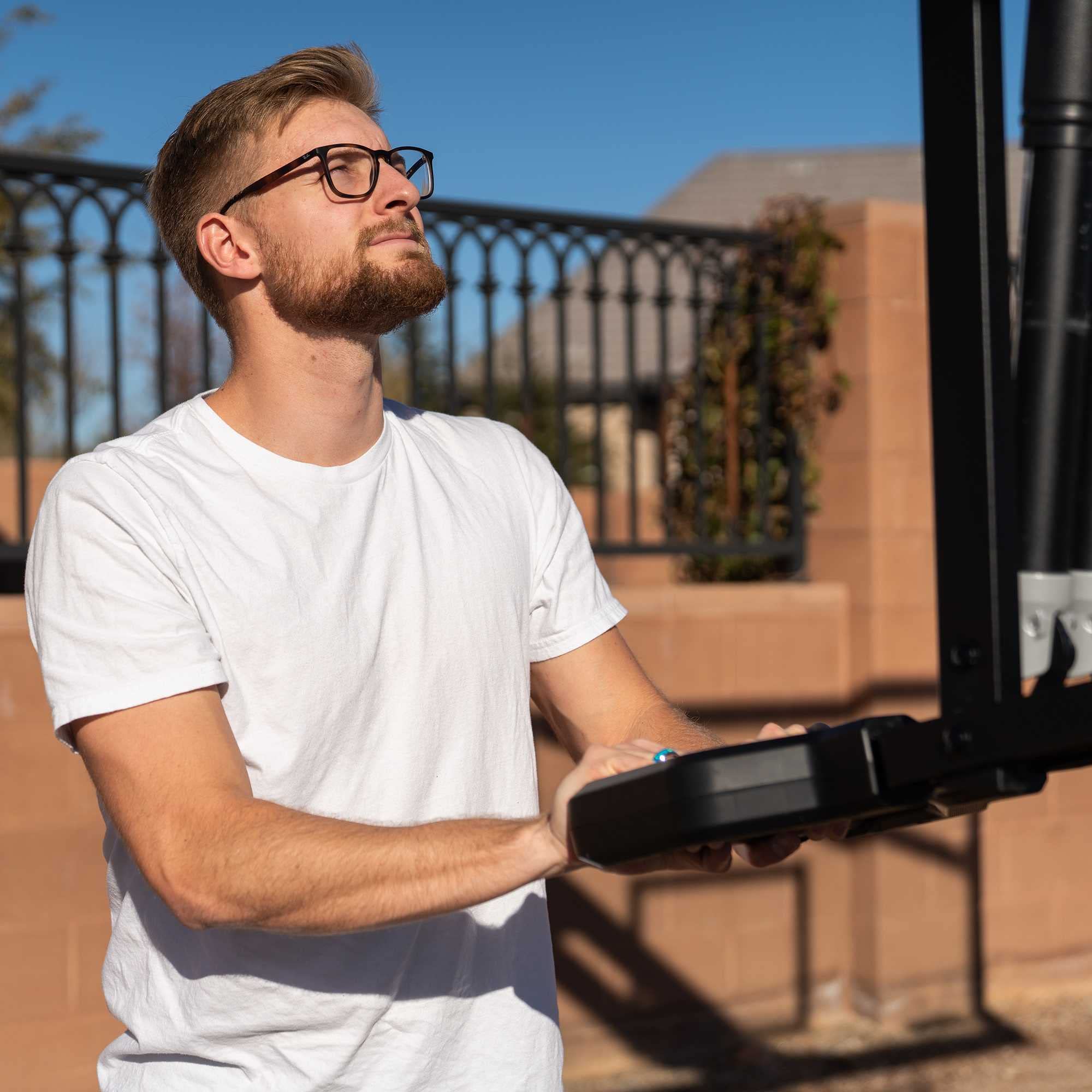 Mammoth 72" Lifetime Deluxe In-Ground Basketball Hoop, Mammoth Lift Adjustable Height, Tempered Glass Backboard Bolt Down System