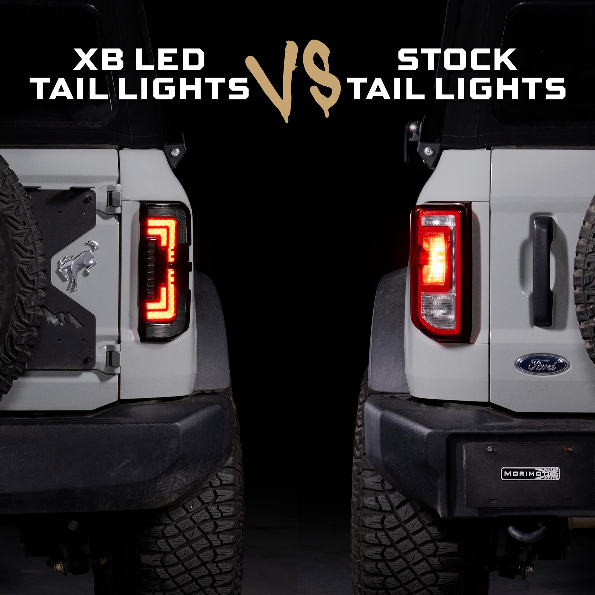 Smoked Morimoto XB LED Taillights for Ford Bronco 21+ (LF750)