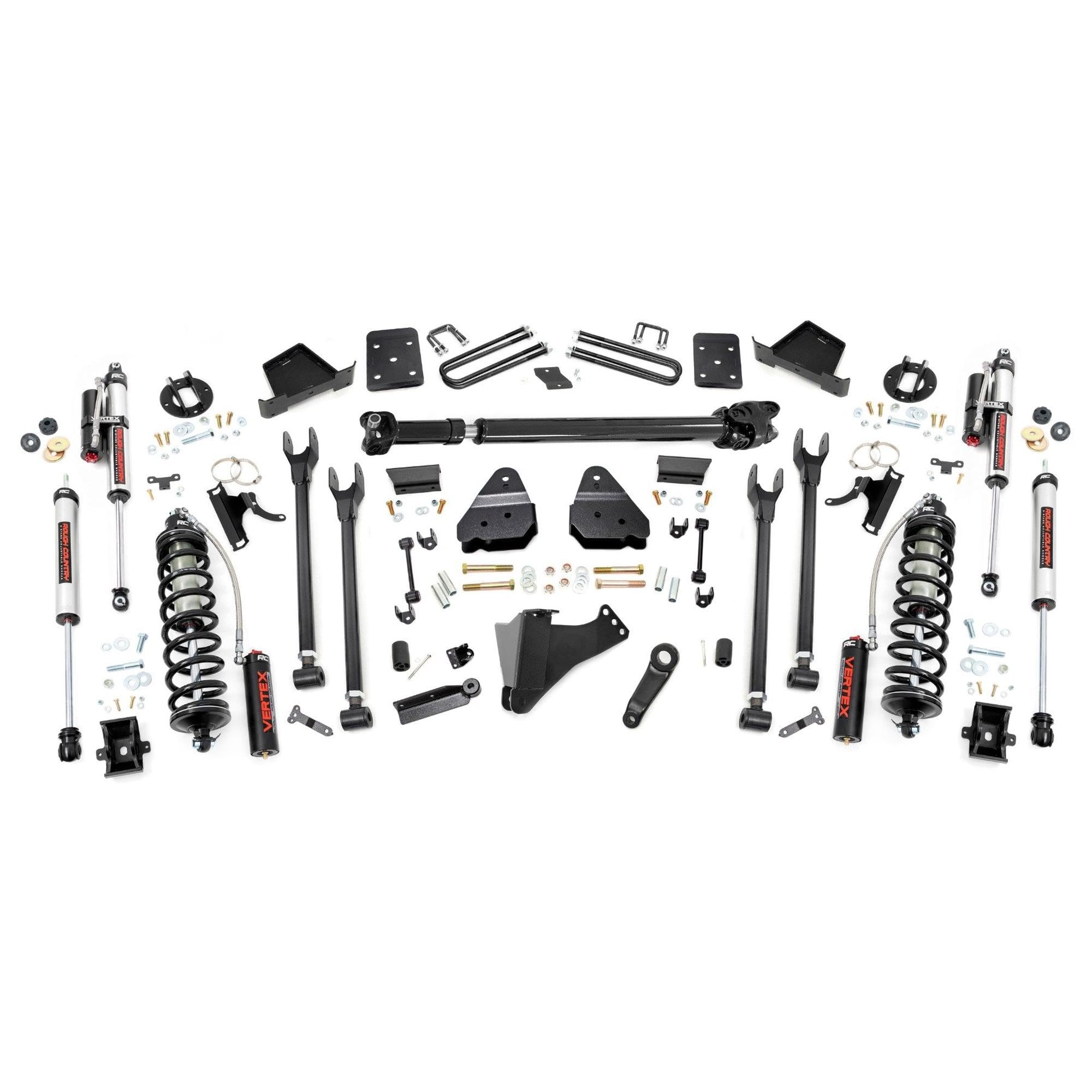 6" Rough Country Coilover Lift Kit for 17-22 Ford Super Duty | 4 Link - 56059