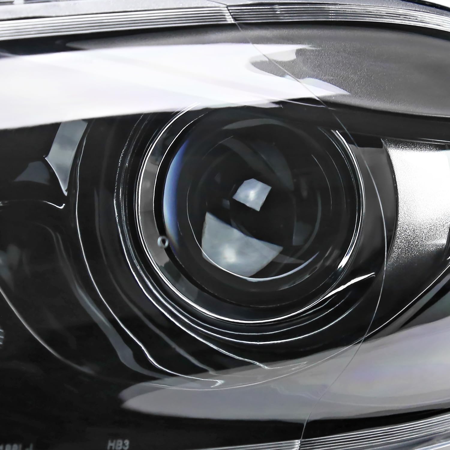 Left Driver Side SPEC-D TUNING Black Projector Headlight Compatible with 2013-2016 Dodge Dart