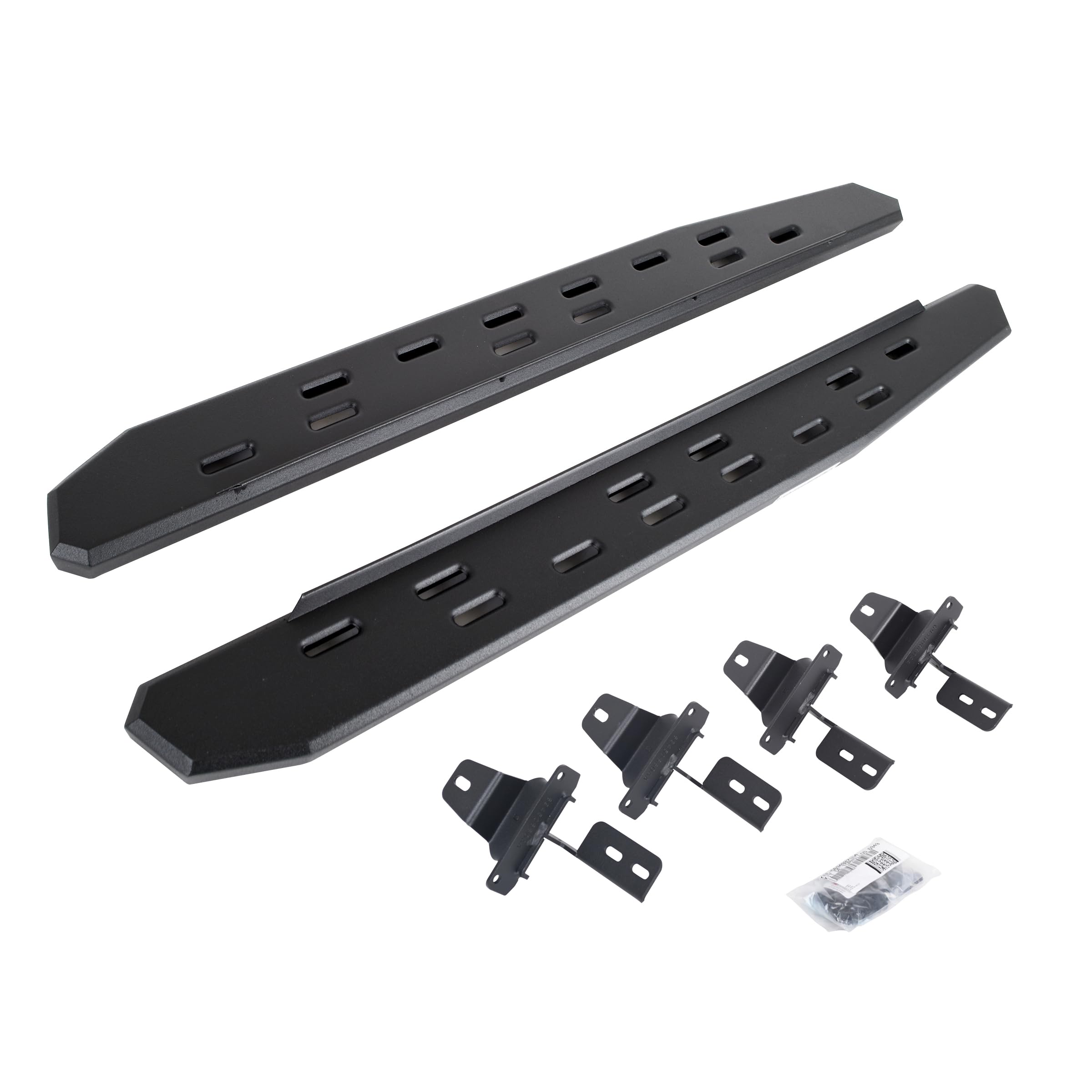 Go Rhino RB30 Running Boards & Slim Brackets | Galvanized Steel, Textured Black | 69692748SPC | Fits 2018-2024 Jeep Wrangler JL, 2-Door
