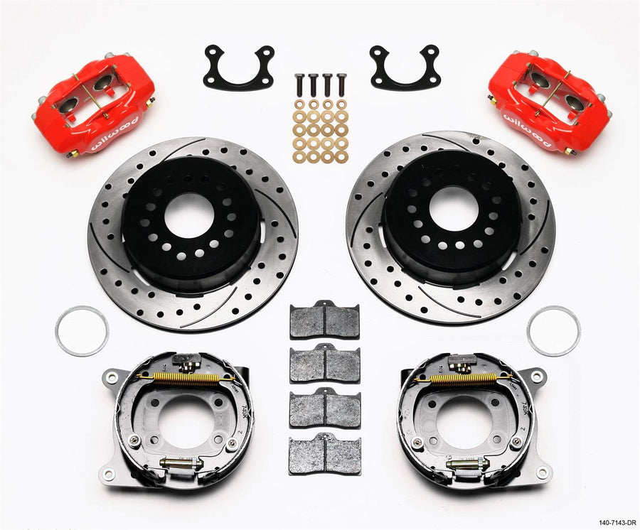 P/S FDLI Park Brake Kit, Drilled, Red