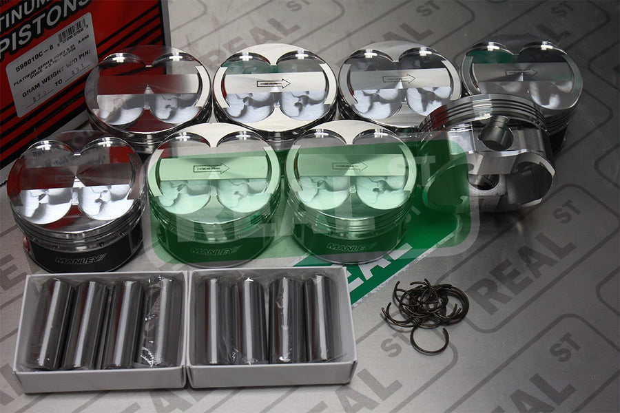 Piston Kit Set Manley 598010C-8 (Ford Coyote 5.0L DOHC 4 Valve 3.640in Bore +3.75cc Dome 11.0 CR), 1 Pack