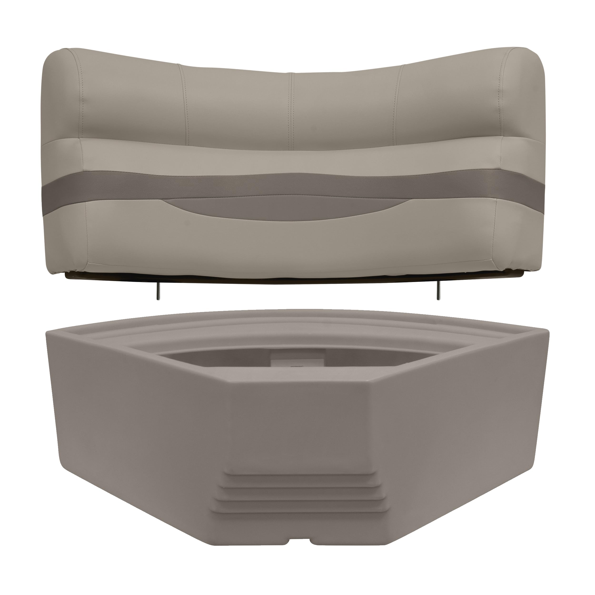 Wise Premier Series BM11028-1B-1725 28-Inch Radius Corner Pontoon Seat Base Only, Mocha Java