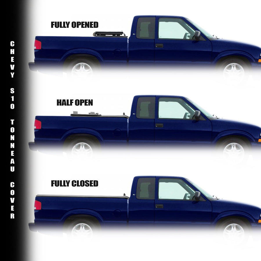 CoveRex TFX Series Armordillo USA Low Profile Hard Tri-Fold Truck Bed Tonneau Cover Fits 1994-2003 Chevy S10 GMC S15 Sonoma / 1996-2000 Isuzu Hombre 6 Ft (72") Bed