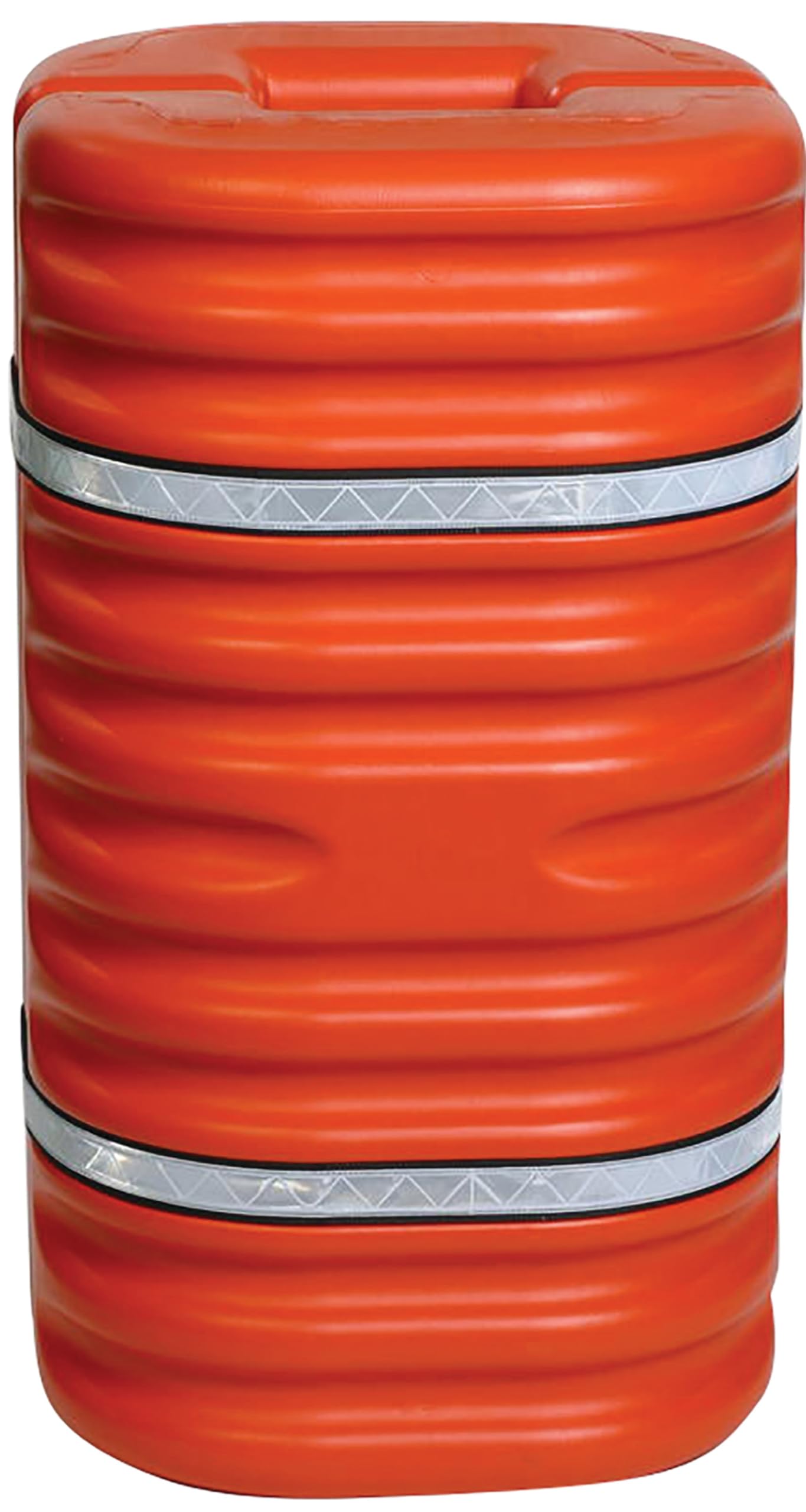Plastic Eagle Column Protector for 12" Square Column with Interlocking Halves and Easy-Install Straps, 24" x 24" x 42", High-Density Polyethylene (HDPE), Made in The USA, Orange, 1712OR