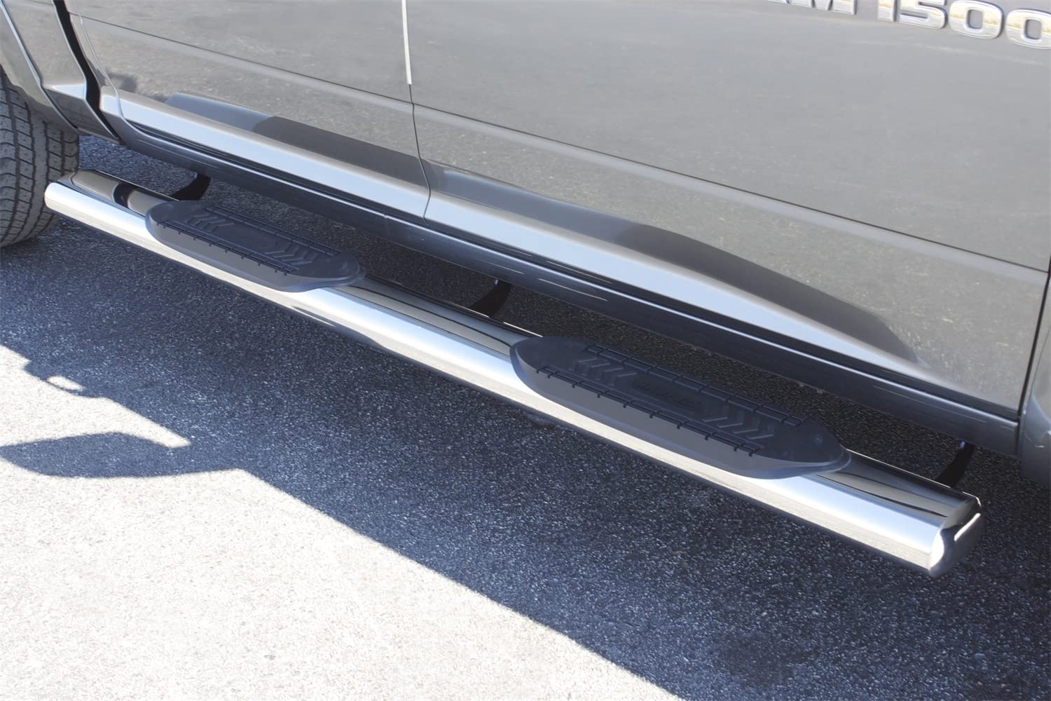 Lund 24385007 6" Oval Straight Polished Stainless Steel Nerf Bars for 2009-2018 Dodge Ram 1500, 2010-2018 Ram 2500/3500 Crew Cab