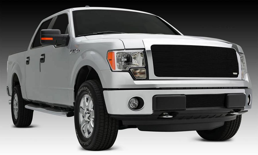 2013-2014 F-150 XLT Billet Grille, T-Rex Grilles Black, 1 Pc, Insert - PN #20572B