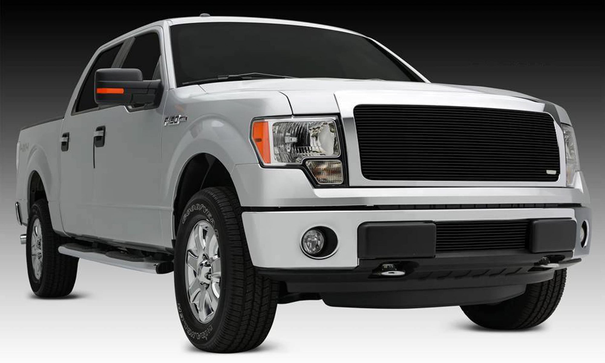 2013-2014 F-150 XLT Billet Grille, T-Rex Grilles Black, 1 Pc, Insert - PN #20572B