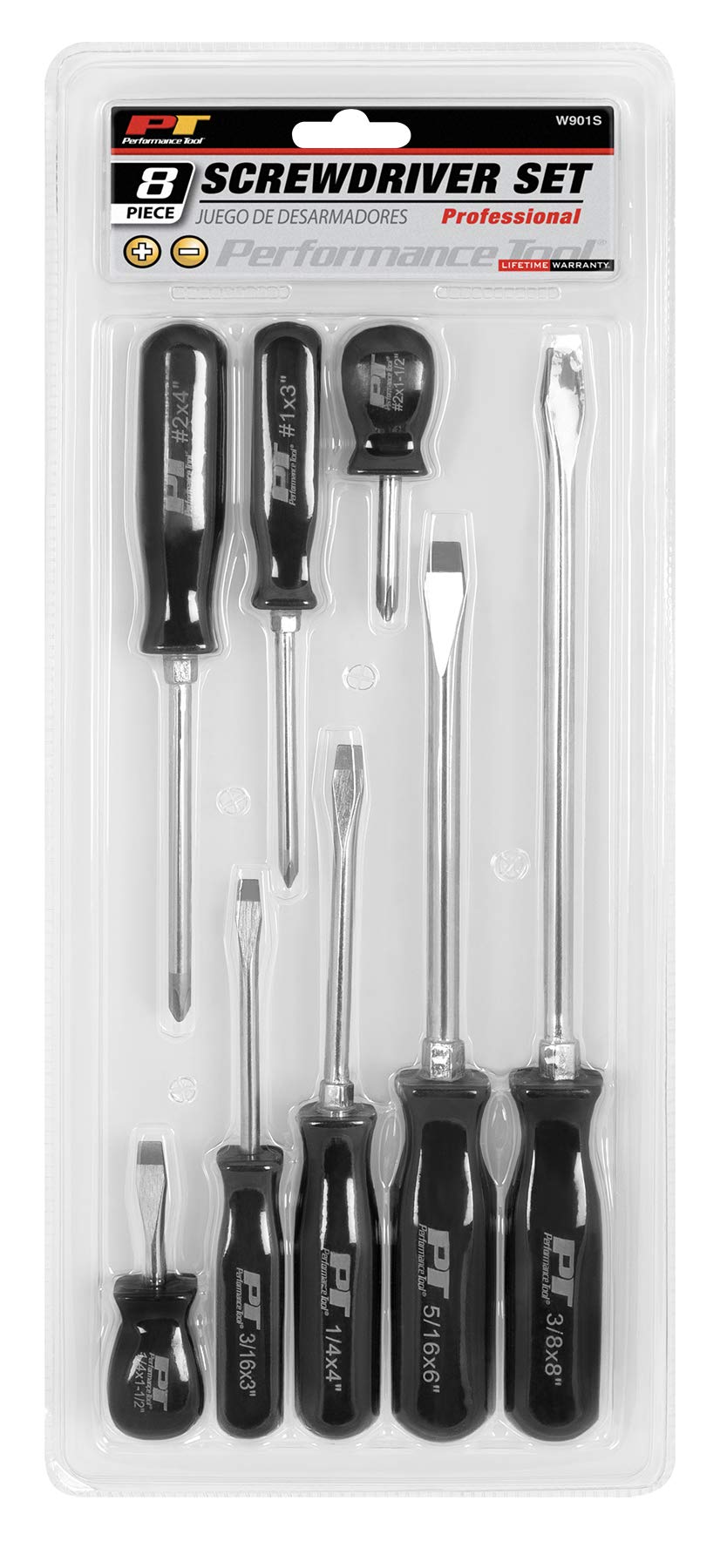 W901S Performance Tool 8-Piece Pro Screwdriver Set