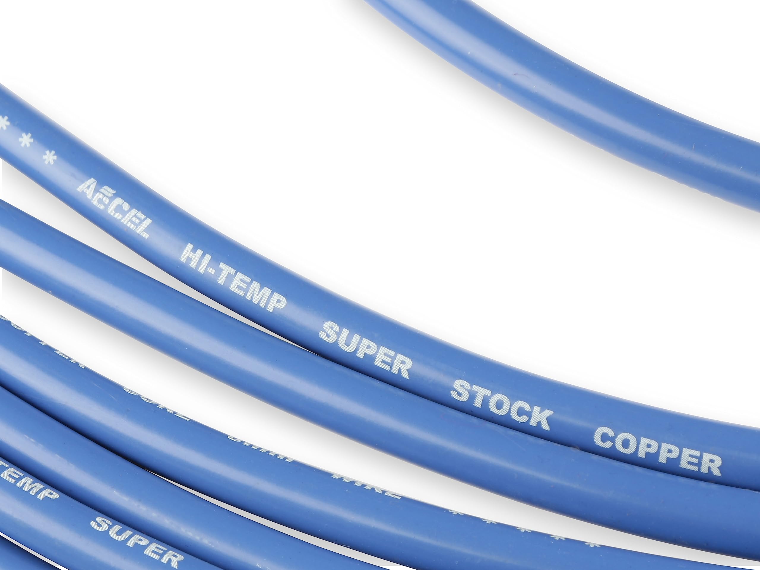 Spark Plug Wire Set ACCEL 4039B - Super Stock Copper Core 8mm - 90 Deg. Boots - Blue