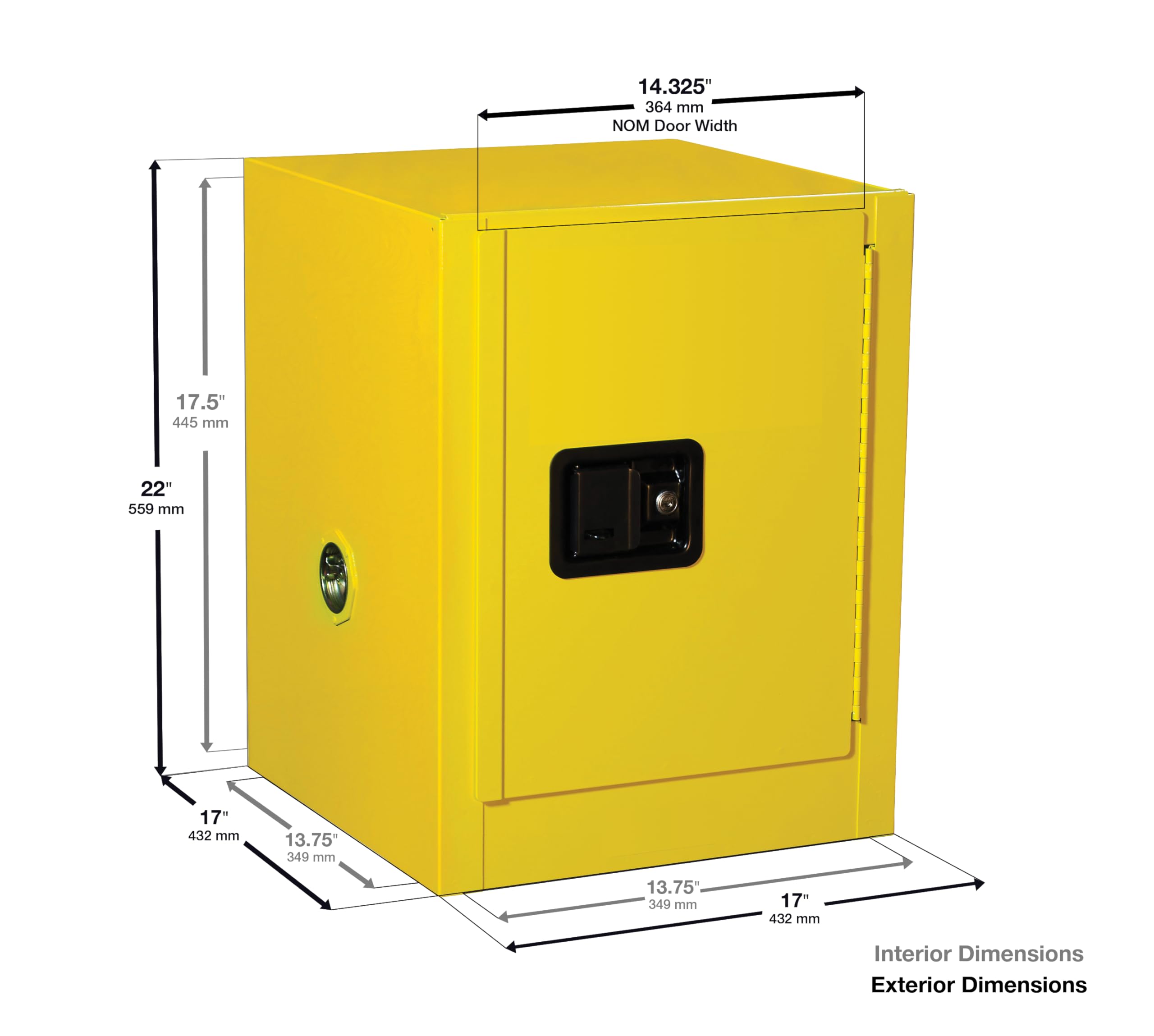 Eagle 4 Gallon Metal Acid and Corrosive Safety Cabinet, 1 Shelf, 1 Door, Self-Close, Made in The USA, Blue, CRA1903X