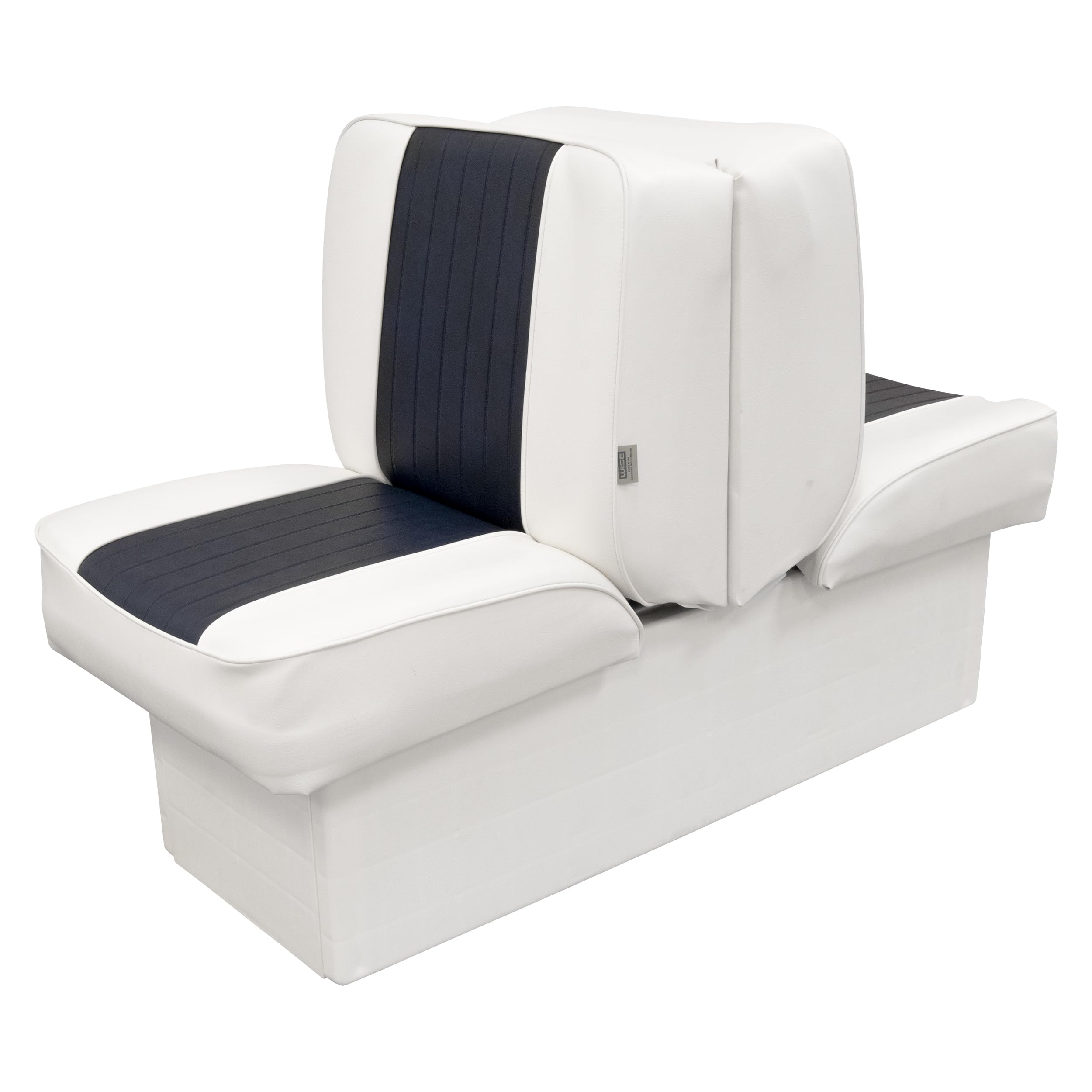 8WD707P-1-924 Wise Deluxe Lounge Seat (White/Navy)
